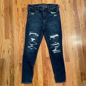 American eagle size 12 distressed skinny jeans